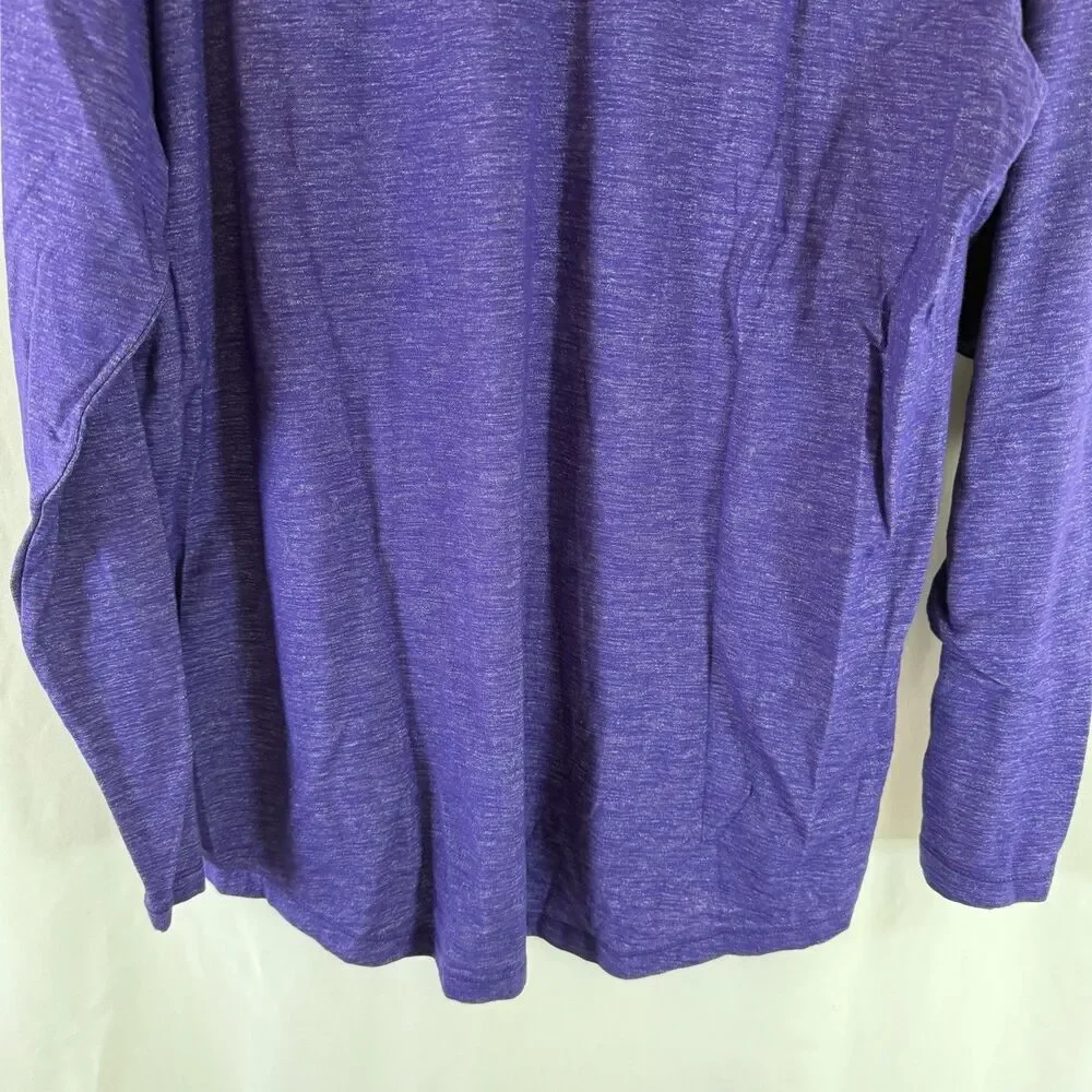 K-State Wildcats Nike Hoodie Men's Large Purple Heathered Hooded Lightweight